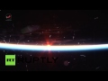 Российский космонавт снял закат Солнца с борта МКС 