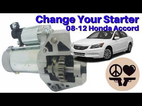 EASY Starter Change on Your Car!  The Best Honda Accord V6 2012 How To 08-12