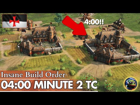 Insane 4 Minute 2 TC Build Order!! | Knights Templar Age of Empires 4