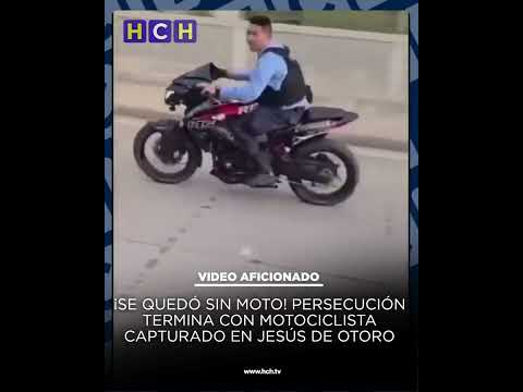¡Le salió guaya! Hombre que intentaba huir de la policía termina detenido y sin su moto