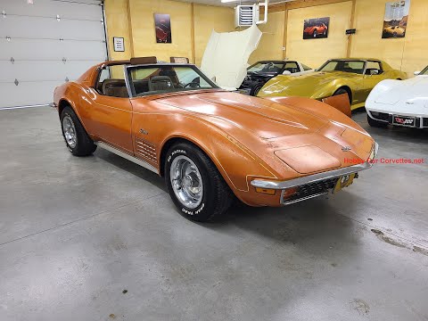 1972 Ontario Orange Corvette T Top Stingray Video