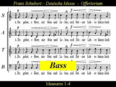 Schubert - Deutsche Messe - D872-4 Offertorium - Bass