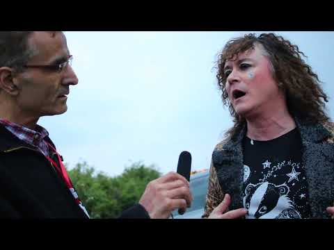 Jas Minhas interviews T Rextasy (T. Rex tribute) at Glastonbudget, 27/05/18