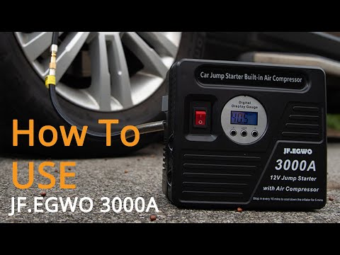 【JF.EGWO PRO 3000AMP】PRO Jump Starter with Air Compressor show you how to jump start a car !