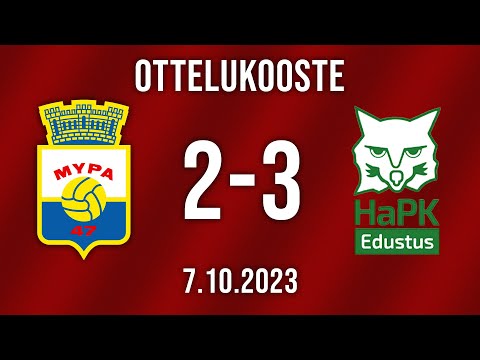 Ottelukooste: MyPa 2-3 HaPK (1-2) | 7.10.2023