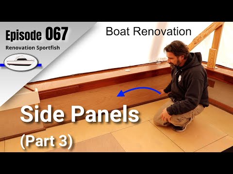 Fabricating and fitting Meranti plywood cockpit side panels (part 3) -  Boat Restoration EP067