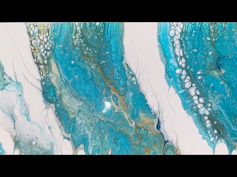 OCEAN REEF - Cloud Triple Flip Cup - Acrylic pouring - Cloud Pour - satisfying