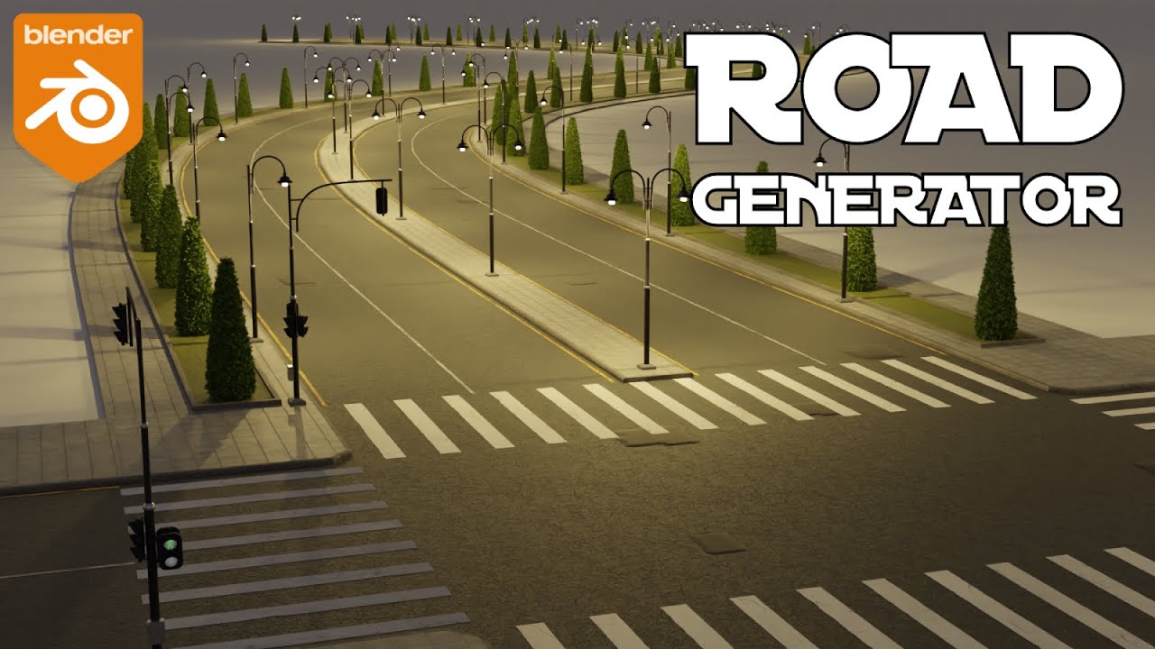 Blender road generator - Geometry Nodes