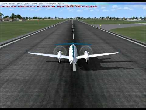 Air New Zealand beach craft taking off at Christchurch FSX