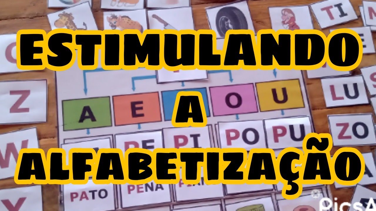 Atividade de alfabetização para crianças com autismo e outras deficiências