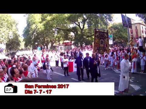 Pamplona - San Fermin dia 7-7-17 ( jotas y procesión )
