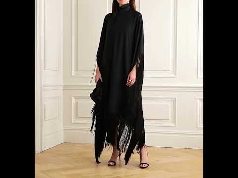 Imported exclusive wear long fringed kaftans dress (availabl...