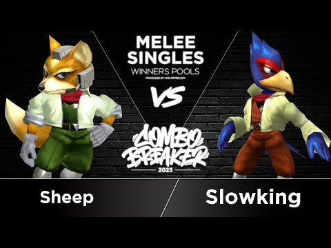 Sheep (Fox) vs Slowking (Falco) - Melee Singles Winners Pools - COMBO BREAKER 2023