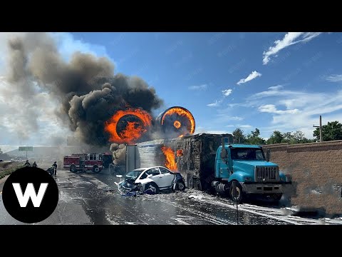 Shocking Truck Crashes Caused by Idiots Behind the Wheel - Caught on Camera 2025!