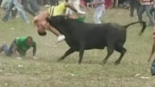 Graphic video: Two men killed during bullfight in Colombia