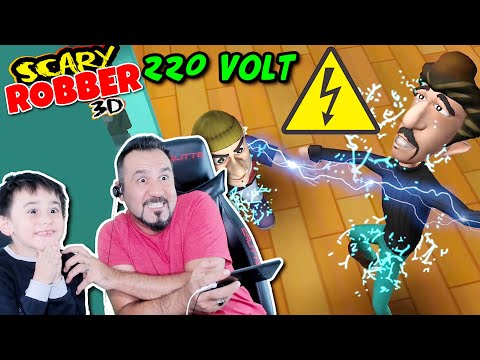 KIZGIN ÖĞRETMENİN KUZENLERİ KÖTÜ HIRSIZLARA ELEKTRİK ŞOKU! | SCARY ROBBER HOME CLASH OYNUYORUZ!