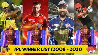 IPL Winners List From 2008 To 2020 | Indian Premier League Full Winners List, IPL 2021, New Records