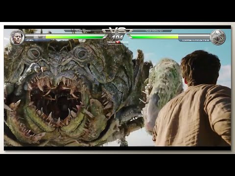 Giant Crab vs Human with Healthbars