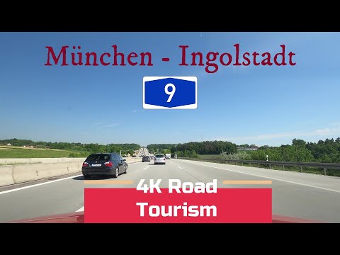 Driving in Germany from München to Ingolstadt on A9