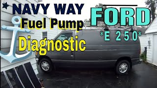 2001 Ford Van Howto Troubleshoot Fuel pump system Ford E250 fuel pump replacement checks
