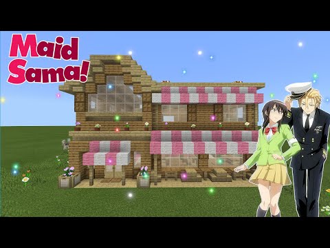 Minecraft Tutorial!: How to Build a Maid Cafe! / Kaichou wa Maid Sama! **Anime Builds** 4K