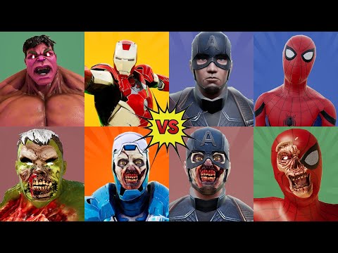 Team Hulk Vs Team Avengers Zombies | Hulk vs Zombie Avengers | Spiderman vs Zombies | EP-64