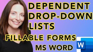 Create Dependent Drop-Down List in Word - Fillable Forms Microsoft Word