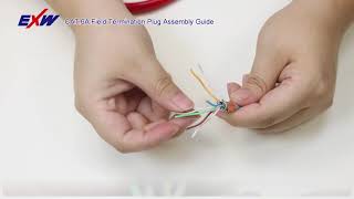 The best solution we EXW provided for Cat 6A STP Blue Field Termination RJ45 Connector