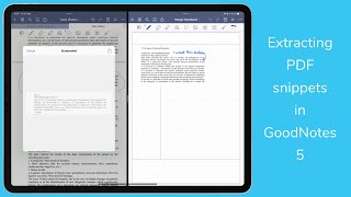 How to extract PDF snippets in GOODNOTES 5|One minute tutorial