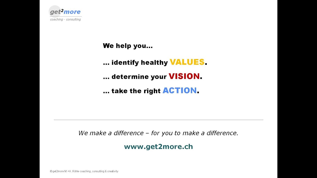 Values-Vision-Action (by get2more)
