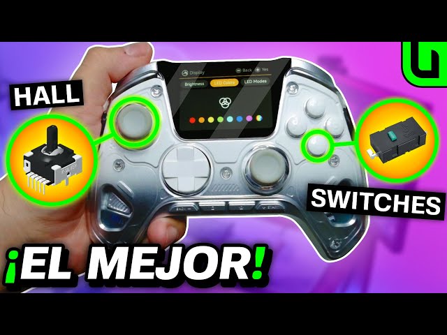 Vídeo relacionado con Controlador elástico versátil | con palanca de mando de efecto Hall | Vibración y programación macro | Compatible con Switch, PC, para Android y para juegos iOS (blanco)