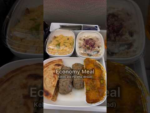HOW MUCH FOOD EMIRATES ECONOMY SERVES IN A 3-HOUR FLIGHT? #travel #flight #economy #meal @Emirates