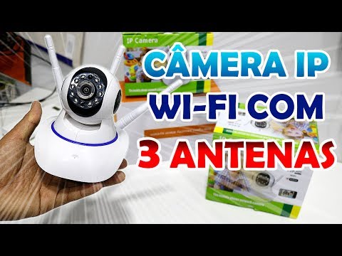 CAMERA 3 ANTENAS VISÃO NOTURNA HD WIFI VIRA  360G *