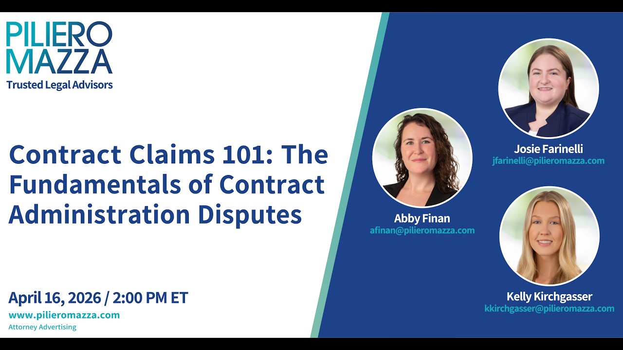 Contract Claims 101: The Fundamentals of Contract Administration Disputes