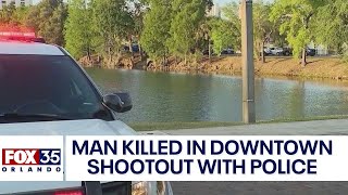 Man killed in downtown Orlando shootout with police officers