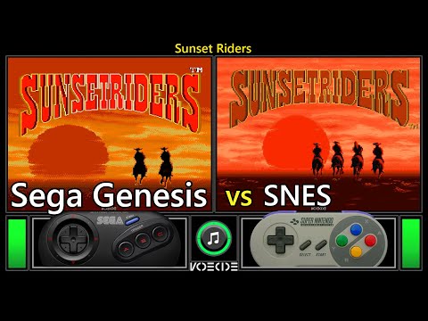 Sunset Riders (Sega Genesis vs SNES) Real Hardware Comparison