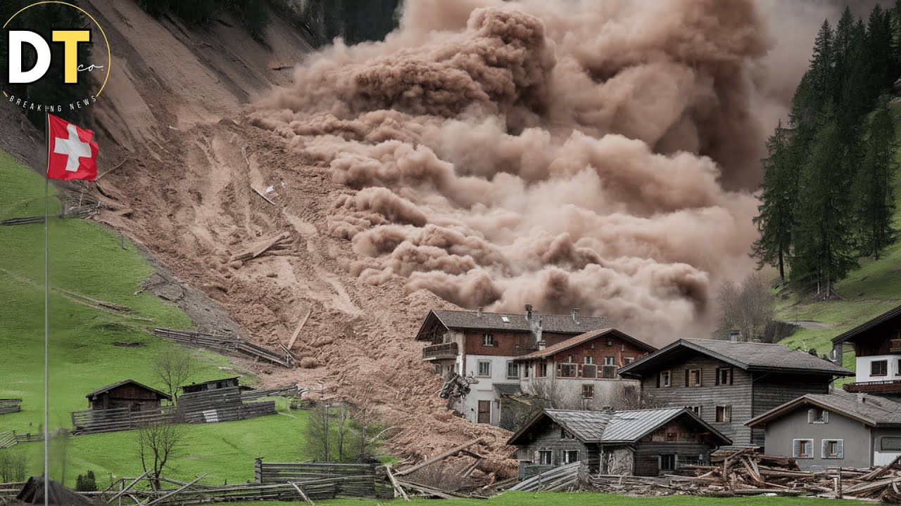 Devastation in Switzerland Today! Massive Glacier Collapse Buries The Village of Blatten!