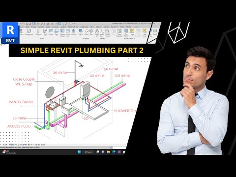 The Right Way To Plumb A Bathroom In Revit MEP Plumbing Tutorial For Beginners ( Part 2- Cold & Hot)