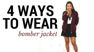 4 Ways to Wear The Bomber Jacket | How to Style The Bomber Jacket | Outfit Ideas + Lookbook