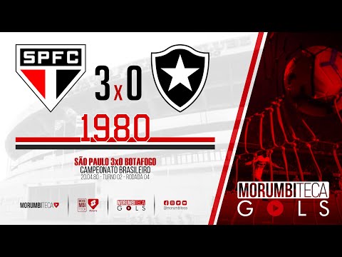 São Paulo 3x0 Botafogo - Brasileiro 1980 - Fase 02 - rodada 04 - 20/04/1980