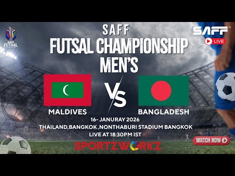 LIVE |SAFF Men’s Futsal Championship 2026 | Day 2 – Match 3 | Maldives vs Bangladesh
