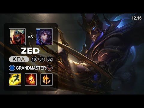 Zed vs Ahri Mid - EUW Grandmaster - Patch 12.16 Season 12