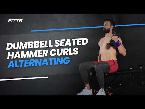 Dumbbell Seated Hammer Curls (Alternating)