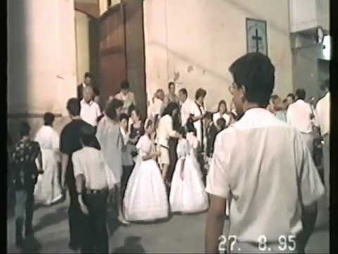 Beniatjar, processó Santissim Crist del Consol i xiquets de 1ª Comunio 1995