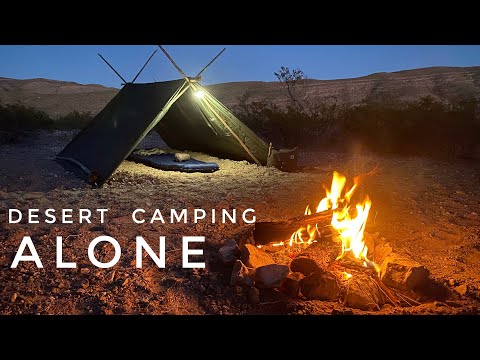 Camping Alone In The Desert- Making An Agave Tarp Shelter, Desert Bushcraft