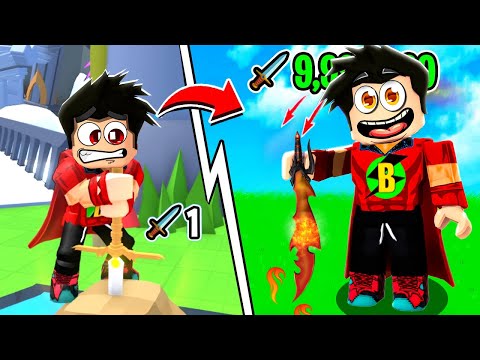 Noob vs Pro Sword Game !! - ROBLOX Pull a Sword Simulator