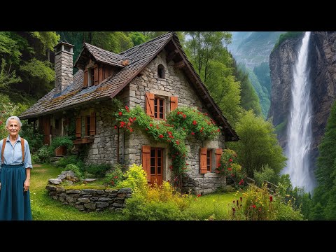 Grindelwald life in the  Isolated Swiss Villages and  Mountains - With a Towering Waterfall