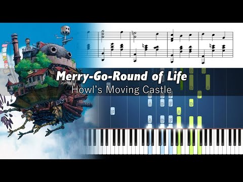 Howl’s Moving Castle - Merry-Go-Round of Life - Piano Tutorial with Sheet Music