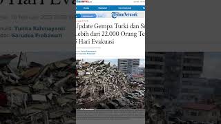 Jumlah Korban Gempa Turki & Suriah Terus Bertambah, Terbaru Capai 22.000 Jiwa selama 5 Hari Evakuasi
