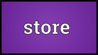 Store Meaning